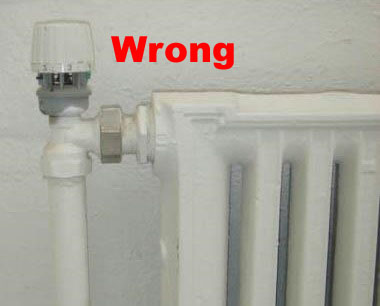 Incorrect TRV Installation